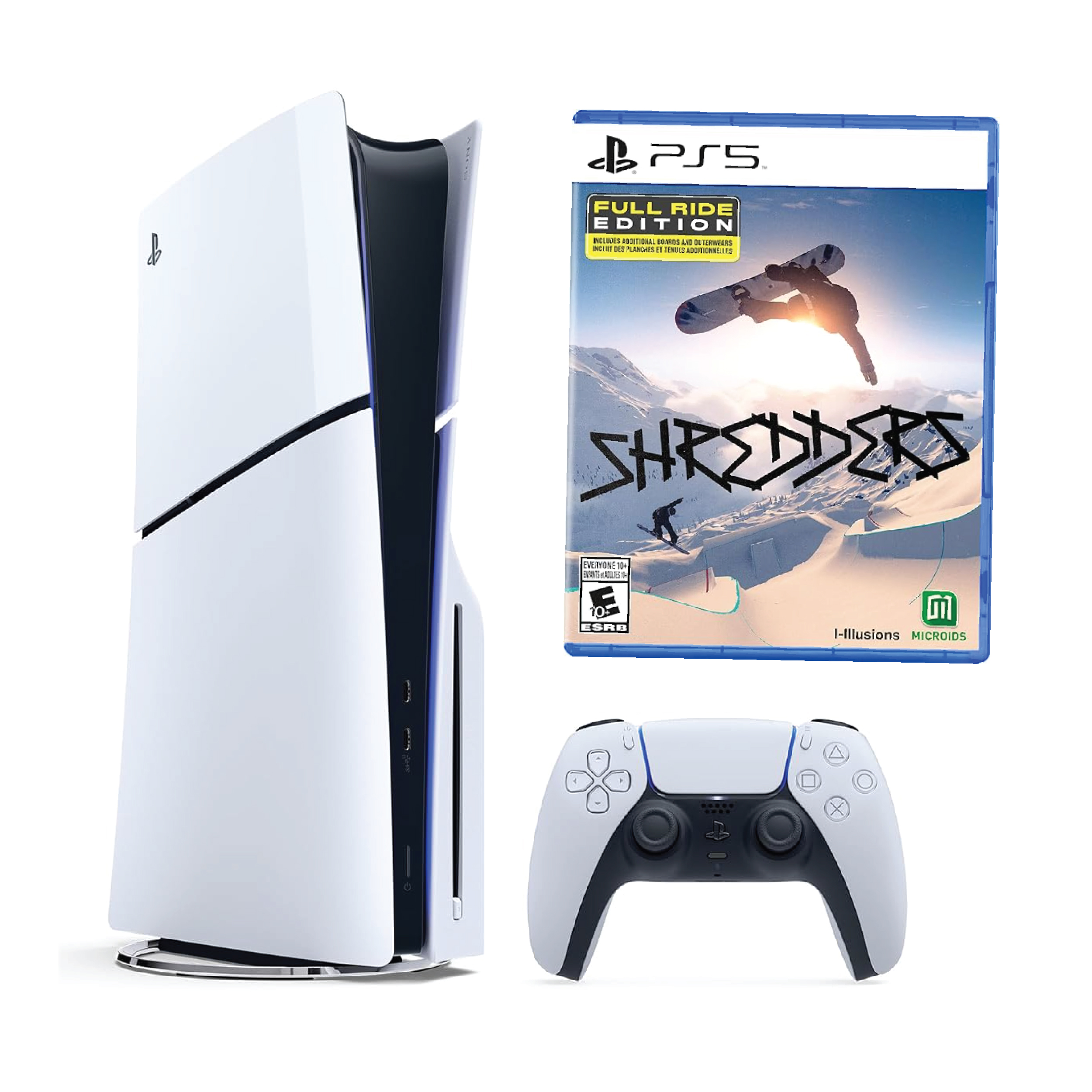 PlaySation 5 with snowboarding video game prize